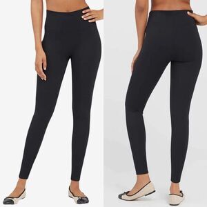 NEW SPANX Seamless Ponte leggings black womens size‎ M
